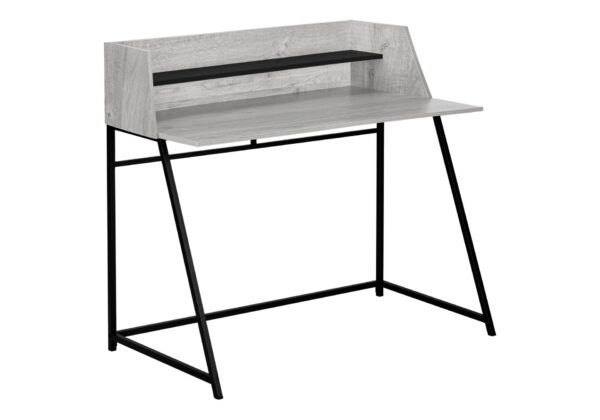 Computer Desk For Home Office, Laptop, Storage Shelves - Gray