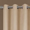 2 Pieces Set, Curtain Panel, Room Darkening, Grommet, Micro Suede, Contemporary & Modern - Brown - Image 3