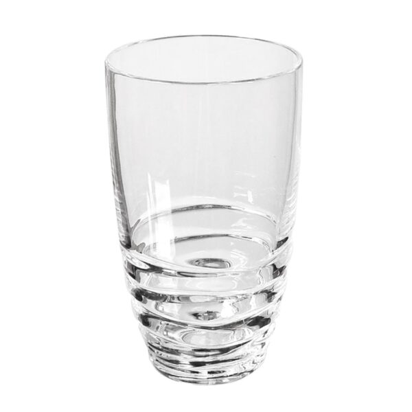 Leading Ware Swirl Acrylic Glasses Drinking (Set of 4), Bpa Free Hi Ball Water Tumblers, 20Oz Plastic - Clear