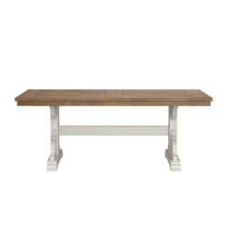 Haidel - Trestle Dining Table - Brown / White