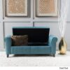 Hayes - Contemporary Armed Storage Bench With Rolled Arms - Teal - Image 6