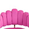 Velvet Home Office Desk Chair, Modern Cute Computer Chair, Wheels Swivel Height Adjustable Task Chair - Rose Red - Image 19