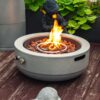 23" Propane Gas Fire Pit Bowl, 40000 Btu Round Steel Fire Pit For Outside Patio Deck Garden Backyard - Gray - Image 2