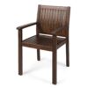 Wilson - Rustic Dining Chair Acacia Wood With Slat Panel Design (Set of 2) - Dark Brown - Image 7