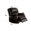 Zuriel - Synthetic Leather 3 Piece Recliner Living Room Set (Sofa Loveseat Chair) - Brown - Image 5