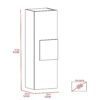 Medicine Single Door Cabinet, Three Shelves - Light Oak / White - Image 9