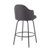 Ahoy - Contemporary Fixed Height Counter Stool (Set of 2) - Black / Charcoal - Image 4