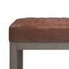 Casey - Ottoman Bench - Distressed Saddle Brown - Image 3