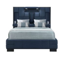 Yaris - Queen Bed - Navy Blue