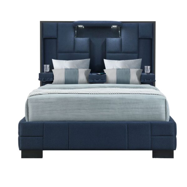 Yaris - Queen Bed - Navy Blue