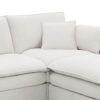 Chenille Modular Sectional Sofa, U Shaped Cloud Couch Set With Double Cushions, 6 Seat Sleeper Sofa Bed With Ottomans, Oversized Indoor Furniture - Cream - Image 9