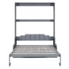 Queen Size Murphy Wall Bed With Cushion, Space Saving - Gray - Image 5
