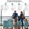 4 Piece Luggage Set Suitcase Set, Abs Hard Shell Lightweight Expandable Travel Luggage With 4 Packing Cubes, Tsa Lock, Spinner Wheels (16 / 20 / 24 / 28) - Blue - Image 7