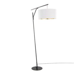 Daniella - Salon Contemporary Floor Lamp - Black / White