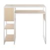 Display Farmhouse Bar Height Table With Storage Space - White / Natural - Image 4