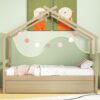 Twin Size House-Shaped Bed With Trundle - Natural - Image 3