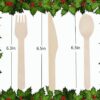 Wooden Compostable Utensils Set 300 Pieces 100 Forks 100 Spoons 100 Knives Sturdy Wood Disposable Cutlery Eco Friendly Biodegradable Utensils For Party Free From Plastic Cutlery Set For Eating - Natural Wood - Image 12