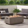 Modern Outdoor 40, 000 Btu Rectangular Concrete Propane Fire Pit - Dark Gray - Image 6