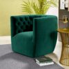 Delaney - Swivel Stylish Chair - Green - Image 12