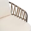 4 Piece Outdoor Patio Furniture Set, Metal Chairs With Woven Rope U Shaped Backrest, Outdoor Conversation Set With Thick Cushions And Coffee Table For Garden, Poolside, Balcony - Brown / Beige - Image 22