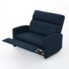 Alma - Contemporary Upholstered Loveseat Recliner - Navy Blue - Image 14