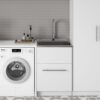 Metro - Laundry Cabinet With Faucet And Stainless Steel Sink - White - Image 7