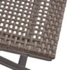 Bistro Foldable Chair With Wicker Backrest (Set of 2) - Gray / Brown - Image 10