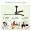 Ceiling Fan, Indoor Outdoor Ceiling Fan With Light With Remote Control, Noiseless Reversible Motor, 6 Speed, 3 Color, For Patio Living Room, Bedroom, Office, Indoor - Matte Black - Image 14