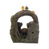 Decorative Two Tiered Water Fountain With Woodland Animal Design, Outdoor Fountain With Light And Pump - Dark Gray - Image 4