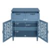 2 Door 2 Drawer Cabinet, American Furniture, Suitable For Bedroom, Living Room, Study - Blue - Image 5