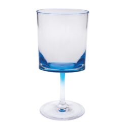 Halo - Leadingware Oval Plastic Wine Glasses (Set of 4), Bpa Free, Unbreakable Acrylic, 12Oz - Blue