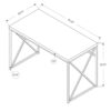 Computer Desk For Home Office, Laptop, Glossy Contemporary & Modern - White - Image 5