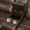 Aashi - Leather Gel Match Recliner Sofa - Brown - Image 5