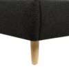 Roman - Queen Curved Headboard Upholstered Platform Bed - Ebony Black - Image 6