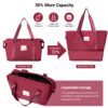 5 Piece Set (20"24"28 +A Travel Bag And A Toiletry Bag), Pp Hardshell Carry On Luggage Set With Tsa Lock Carry On Suitcase Luggage Durable Suitcase - Wine Red - Image 11