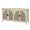 Rattan 4 Door Cabinet, Suitable For Bedroom - Natural - Image 5