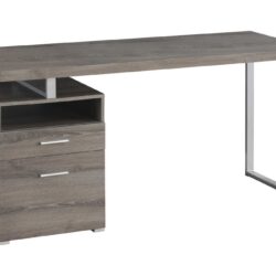 Computer Desk For Home Office, Laptop, Left, Right Set Up, Storage Drawers - Taupe