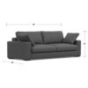 Charlie - Deep Seater Sofa - Gray - Image 13