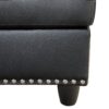 Irine - Faux Leather Sectional Sofa With Ottoman - Black - Image 4