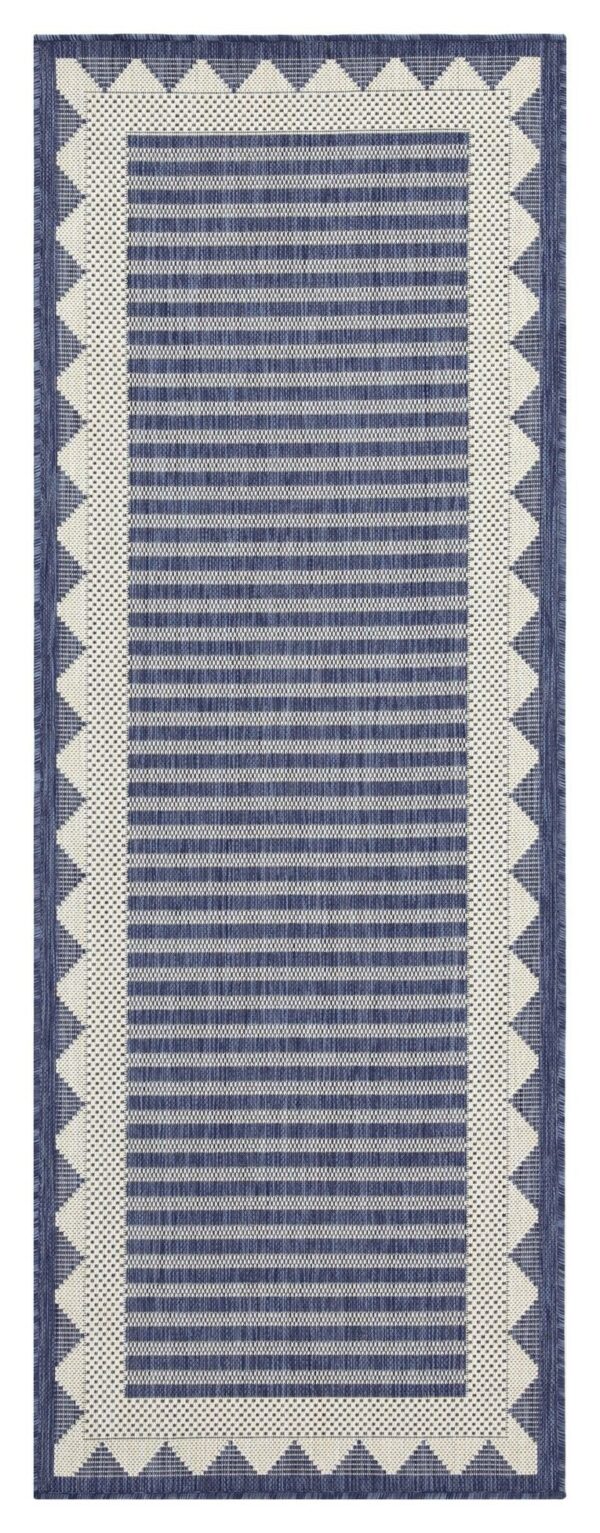 Sunshine - 2'7" X 7'3" Polypropylene, Indoor, Outdoor Area Rug - Blue