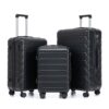 Set 3 Pieces 20" / 24" / 28" Abs Spinner Wheel Luggage, Matching Color, With Combination Lock - Black - Image 21