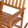 Acacia Indoor Rocking Chair, Outdoor Solid Patio Furniture New Style - Light Brown - Image 23