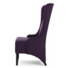 Fabric Dining Chair With High Back And Birch Wood Legs - Plum - Image 7