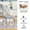 Modern Light Luxury Dining Chair With Electroplated Chair Legs (Set of 2) - Gray - Image 11