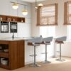 Lowell - Adjustable Swivel Bar Stool - Stone Gray - Image 11