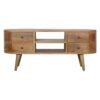 Rounded Entertainment Unit - Oak - Image 3