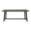 Modern Outdoor Dining Set 7 Pieces With Acacia Wood Table And Iron Chairs - Gray / Black - Image 13