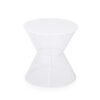 Contemporary Nevada Side Table With Mesh Design - Matte White - Image 9