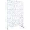 Outdoor & Indoor Metal Privacy Screen Freestanding Decorative Privacy Screen - White - Image 4