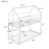 Twin Over Twin Bunk Bed, House With Frame Built-In Ladder, No Box Spring Needed - White - Image 10